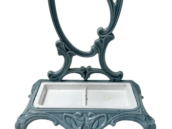 Art Nouveau Enameled Iron Umbrella Stand, 1900s